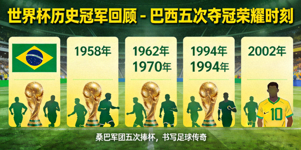 世界杯历史冠军回顾 - 巴西五次夺冠荣耀时刻